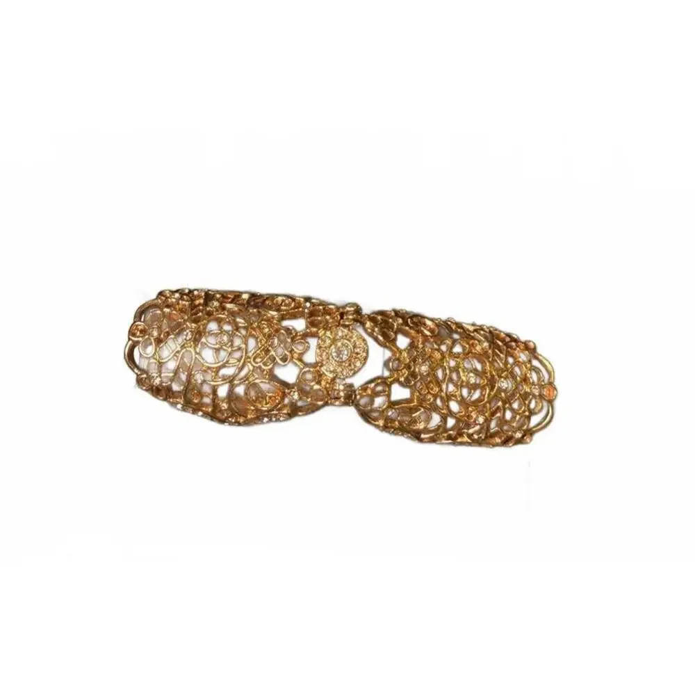 Gold Tone Filigree Ring Cuff